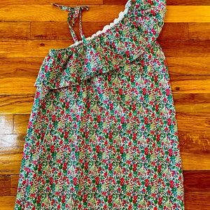 Colton one shoulder dress. Liberty print. Lined.